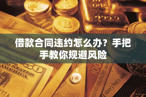 武汉借款合同违约怎么办？手把手教你规避风险