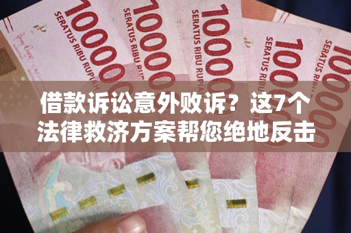 武汉借款诉讼意外败诉？这7个法律救济方案帮您绝地反击！