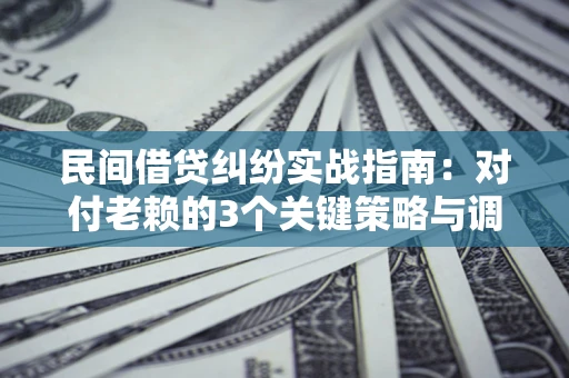 武汉民间借贷纠纷实战指南：对付老赖的3个关键策略与调解盲区解析