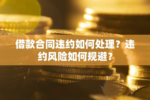 武汉借款合同违约如何处理？违约风险如何规避？