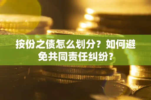 武汉按份之债怎么划分？如何避免共同责任纠纷？
