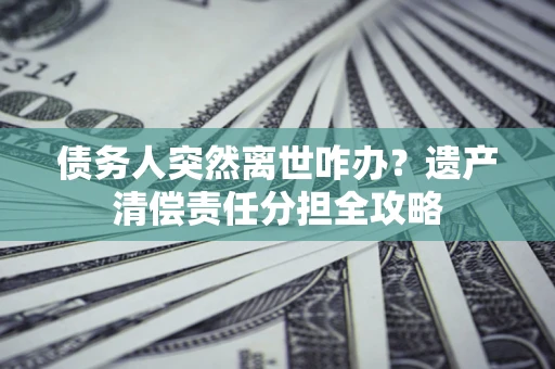 武汉债务人突然离世咋办？遗产清偿责任分担全攻略