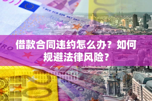 武汉借款合同违约怎么办？如何规避法律风险？