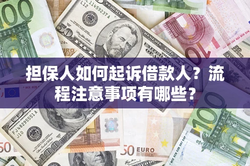 武汉担保人如何起诉借款人？流程注意事项有哪些？